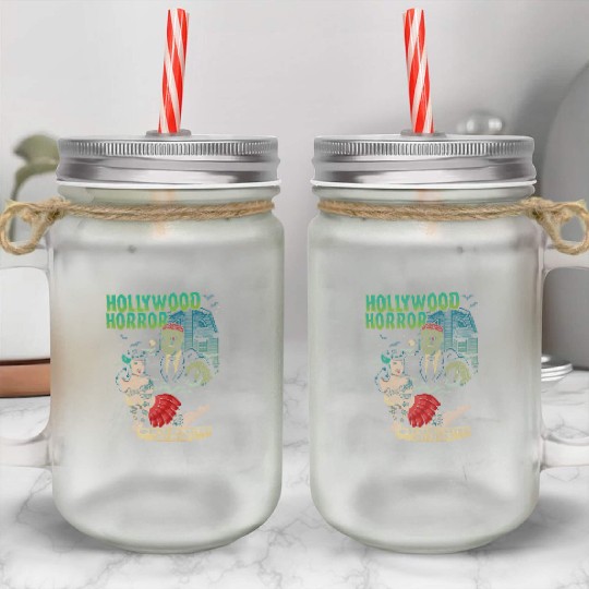 Hollywood Horror B-Movie Madness Mason Jar Cups
