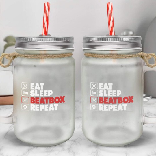 Beatbox Rap Battle Music Beatboxer Mason Jar Cups