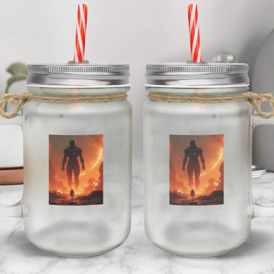 Giant Alien Overwatch Scene Mason Jar Cups