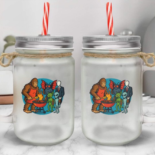 Cryptid Cookout Mason Jar Cups