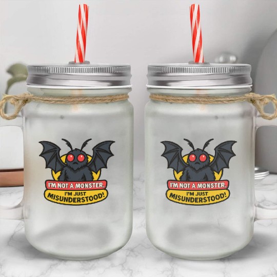 Misunderstood Mothman Mason Jar Cups