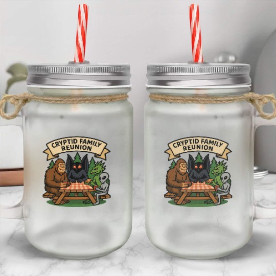 Cryptid Family Reunion Mason Jar Cups