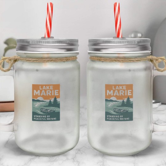 Lake Marie: Standing By Peaceful Waters Mason Jar Cups