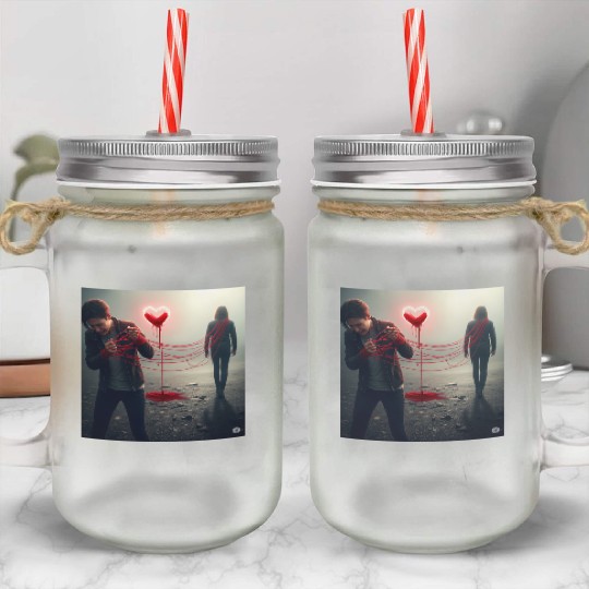 The Bleeding Heart Mason Jar Cups