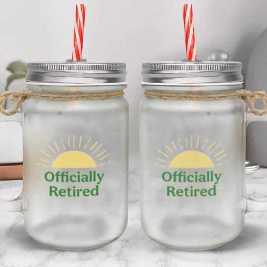Sunrise Retirement Celebration Design Mason Jar Cups