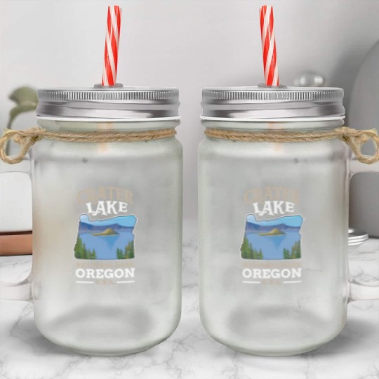 Crater Lake National Park US Oregon Mason Jar Cups