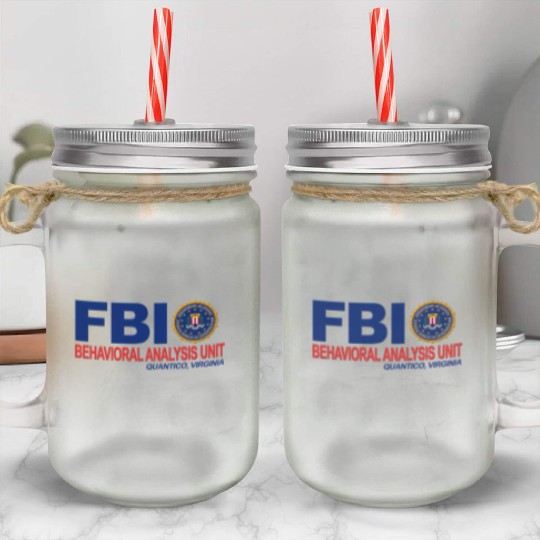 Criminal Minds BAU FBI Mason Jar Cups