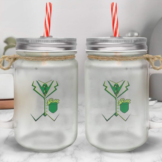 Irish Tuxedo Suit Mason Jar Cups