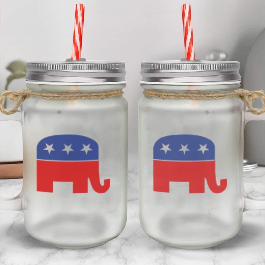 Republican elephant Mason Jar Cups