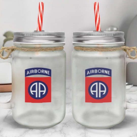 82nd Airborne Mason Jar Cups