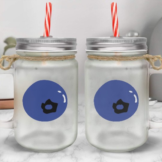 blueberry fruit Mason Jar Cups