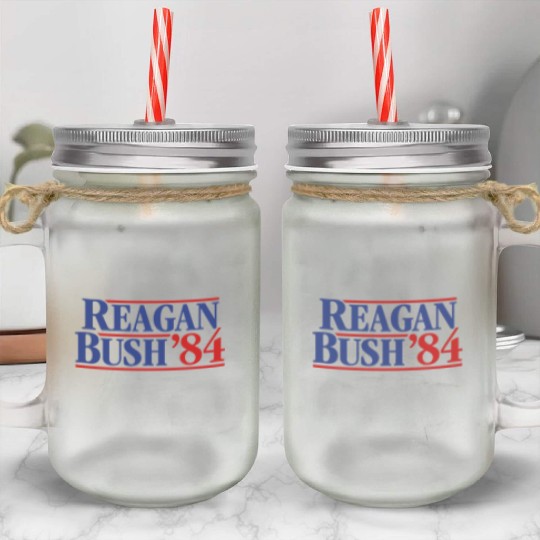 Reagan - Bush ’84 campaign Mason Jar Cups