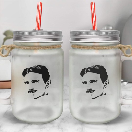 Nikola Tesla Mason Jar Cups