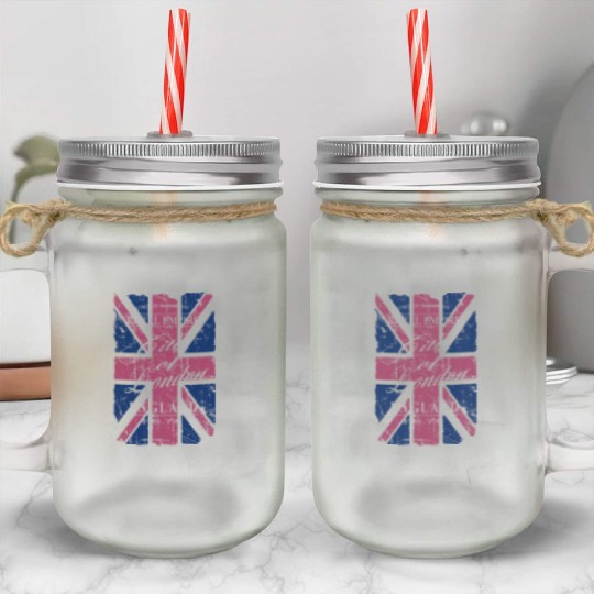 Union Jack - London - Vintage Look Mason Jar Cups