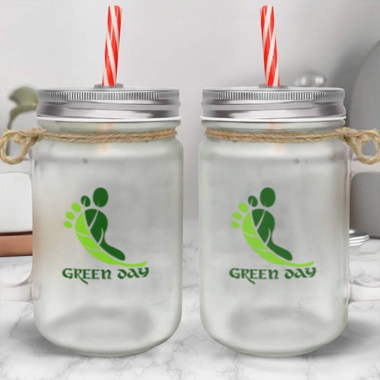 Green day Mason Jar Cups