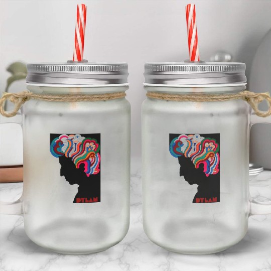 Bob Dylan icon Mason Jar Cups