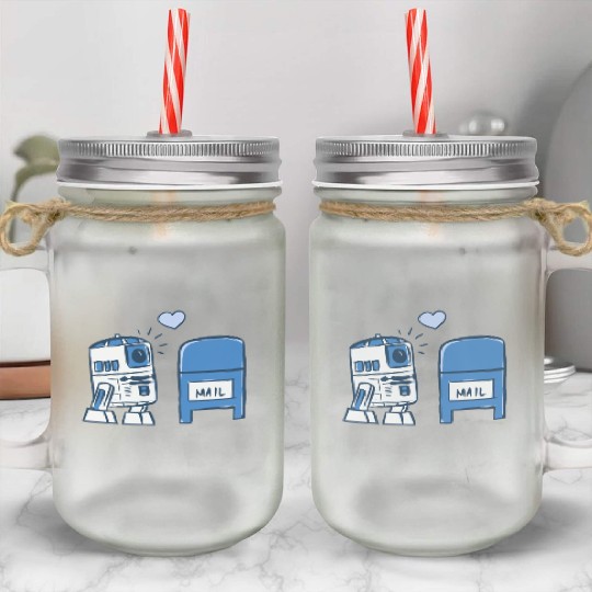 Funny Star Wars r2d2 comic Mason Jar Cups
