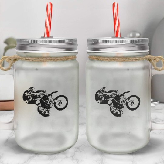 Motocross - Moto Cross - MX - Supercross Mason Jar Cups