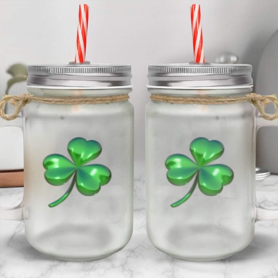 3D Shamrock Mason Jar Cups