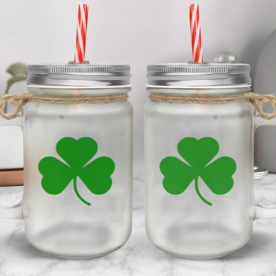 Shamrock - St. Patrick's Day Mason Jar Cups