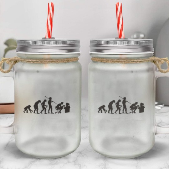 Evolution of a Computer Geek Mason Jar Cups