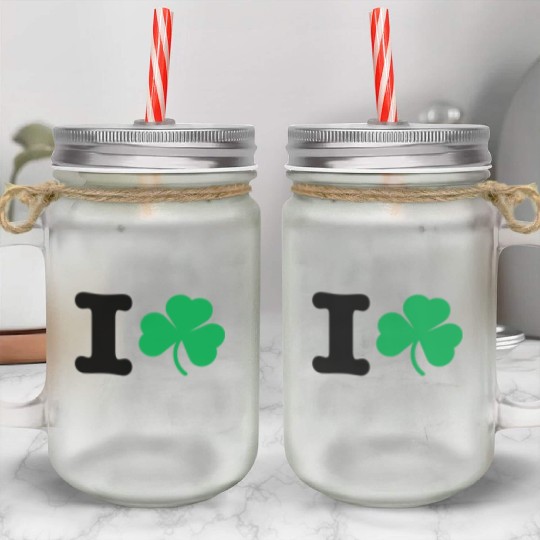 I Shamrock Mason Jar Cups