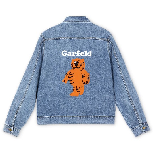 Garfeld bootleg Garfield and Heathcliff cat Men's Denim Jackets