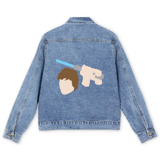 Luke Skywalker Lightsaber Men's Denim Jackets