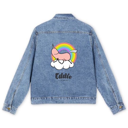 Eddie Funky Unicorn Dick Men's Denim Jackets