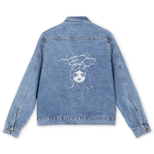 creepy dollface Men's Denim Jackets