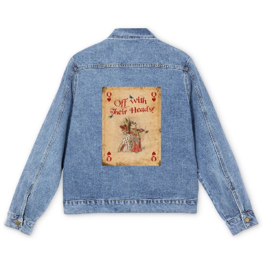 Alice in Wonderland The Queen of Hearts Men's Denim Jackets