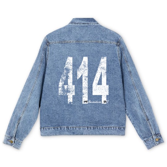 Vintage Milwaukee Area Code 414 Men's Denim Jackets