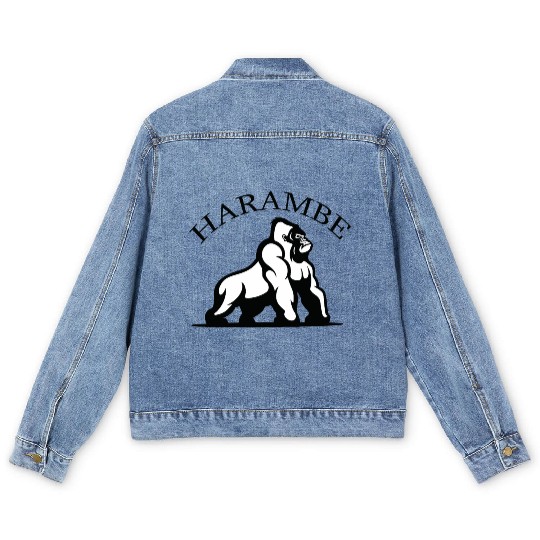 RIP Harambe Men's Denim Jackets