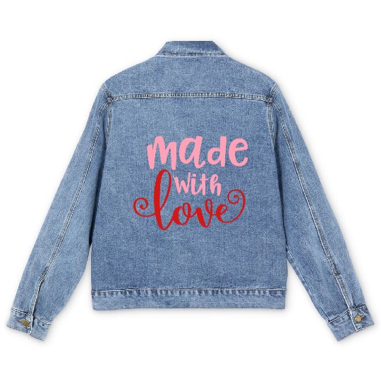 Made With Love Baby Infant Valentine Men's Denim Jackets