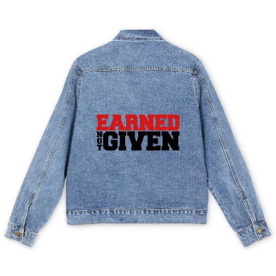 Earned Not Given Men's Denim Jackets