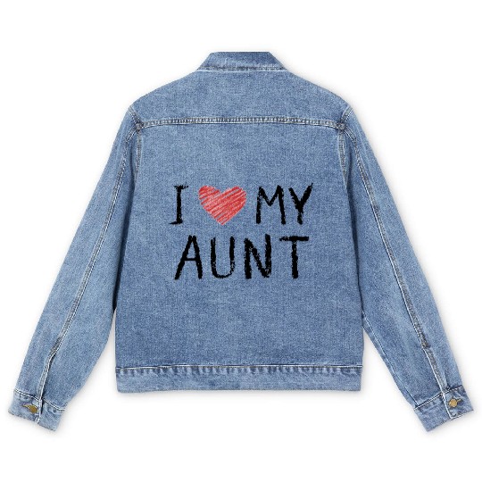 I Love My Aunt Men's Denim Jackets