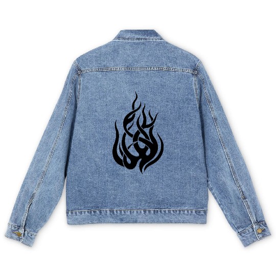Cool T Tattoo design Men's Denim Jackets