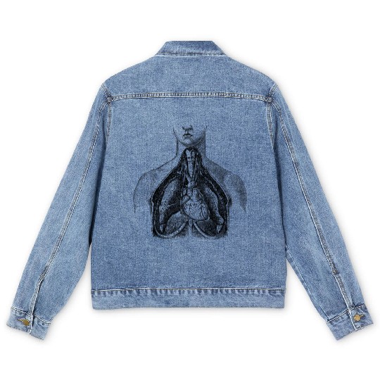 Torso medical illustration Men's Denim Jackets