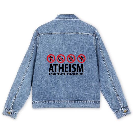 Atheism: A Non Prophet Organization Men's Denim Jackets