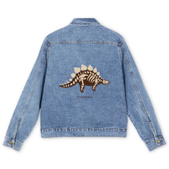 Stegosaurus Men's Denim Jackets