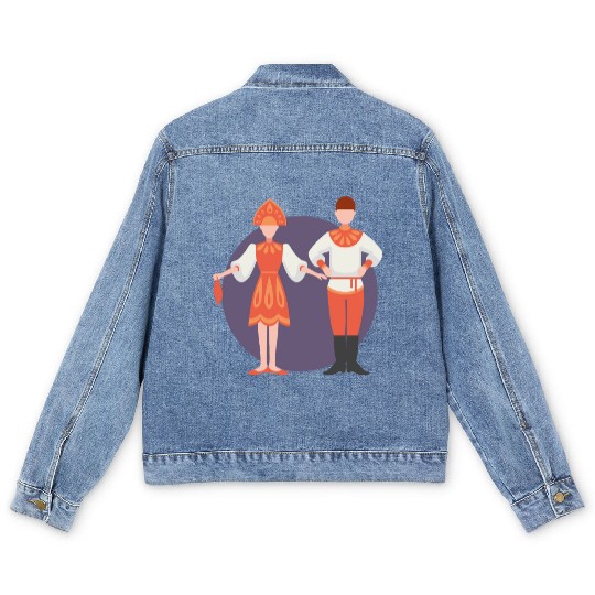 dancing couple Men's Denim Jackets
