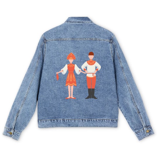 dancing couple Men's Denim Jackets