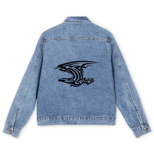 Tribal Eagle Men's Denim Jackets