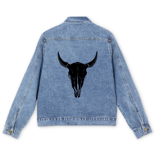 buffalo skull Men's Denim Jackets