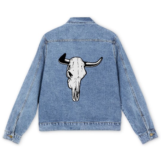 buffalo skull Men's Denim Jackets