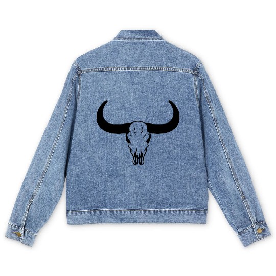 buffalo skull Men's Denim Jackets