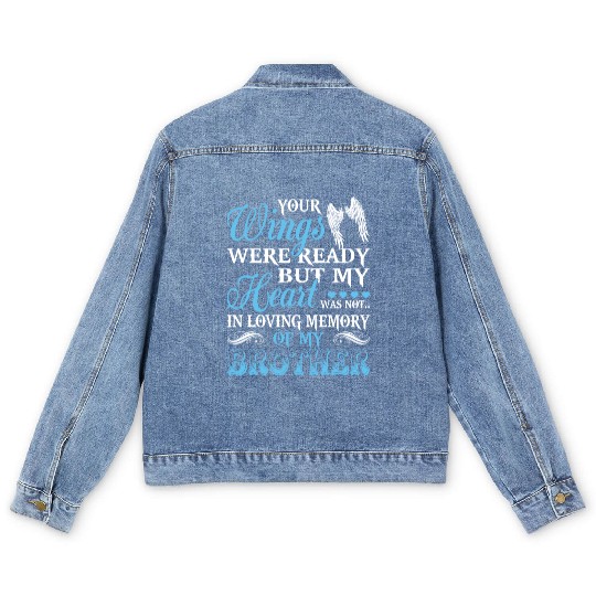 In Loving Memory Of My Brother Men's Denim Jackets