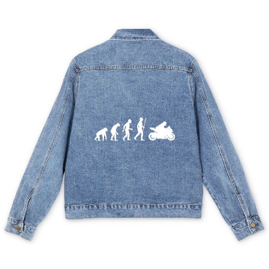 Motorbike - Evolution of Motorbikes Men's Denim Jackets