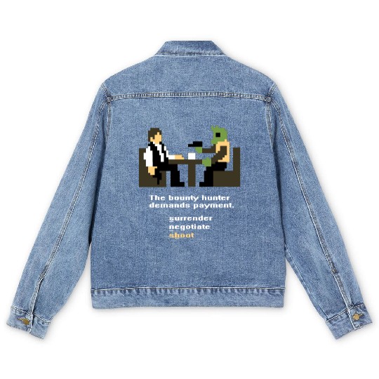 Han and Greedo 8-Bit Men's Denim Jackets