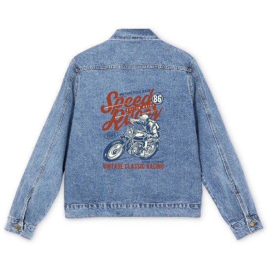 Speed Racer Vintage Classic Racing Men's Denim Jackets